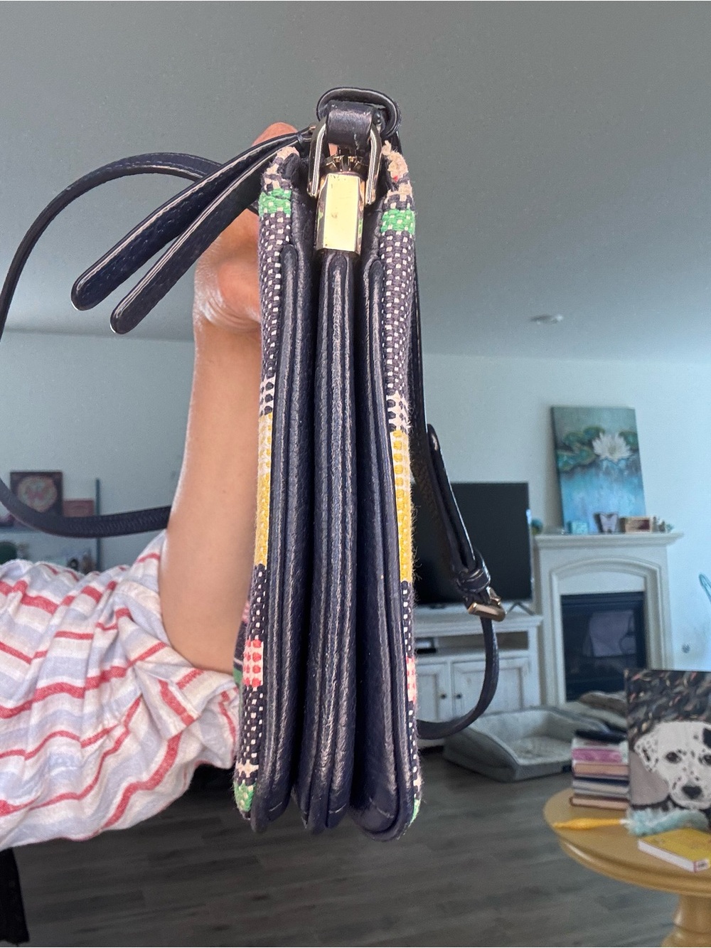 Kate Spade Boardwalk Stripe Triple Gusset Crossbody bag - Picture 3 of 12